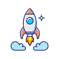 space rocket vector illustration