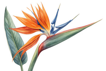 Vibrant Bird Paradise Flower With