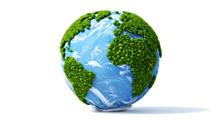 Fototapeta premium Green earth globe illustration vector for ecology and environment concepts