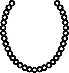 Fototapeta premium pearl necklace vector silhouette transparent background