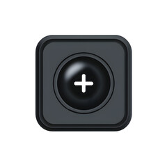 Fototapeta premium A zoom out icon with minus inside lens, black fill