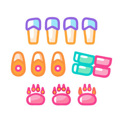 Pedicure icons collection
