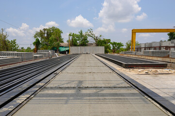 Fototapeta premium Cement casting blocks, ready for delivery