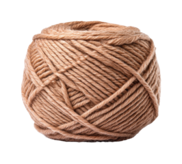 Knitting workshop yarn ball creation craft cozy environment, isolated on transparent background, png