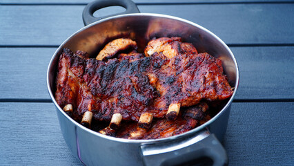 Delicious fried pork ribs