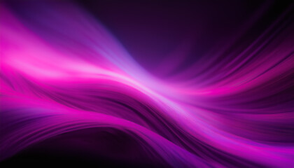 Abstract Magenta purple pink light ultraviolet defocused radiance soft texture on dark black empty space background. Neon blur glow. Color light overlay. With space for text.