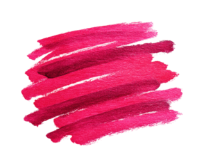 Artistic action vibrant pink brush strokes abstract design, isolated on transparent background, png