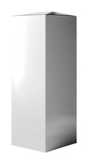 Naklejka premium Minimalist white packaging design showcase clean modern, isolated on transparent background, png