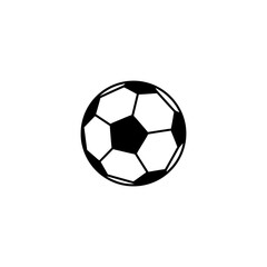 Naklejka premium Black and white soccer ball, simple design. 