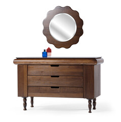 Bed dressing table isolated on white background