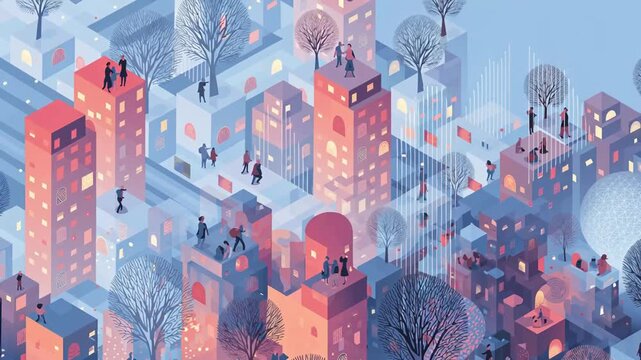 Large Language Model (LLM) Concept Illustration &ndash; Artificial Intelligence Neural Network and Machine Learning Visualization