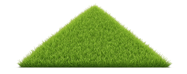 3D illustration of green grass isolated on transparent background,green grassy hills for poster banner cover design