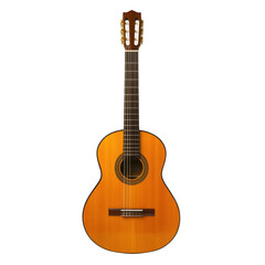 Obraz premium Acoustic guitar isolated on transparent background