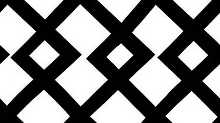 Abstract geometric pattern featuring black diamonds on a white background.