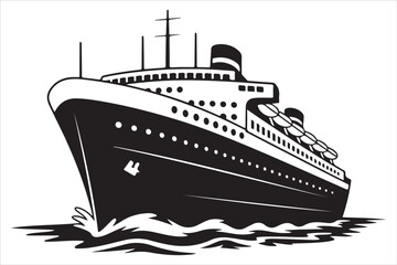 Obraz premium Pirate Ship Silhouette Bundle – Nautical Ocean & Marine Clipart Designs