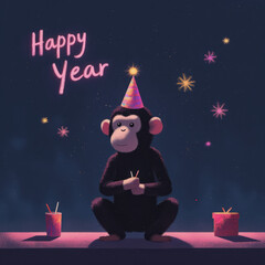 Pink Christmas Tree at Night