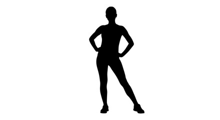 powerful silhouette of a confident woman perfect for fitness health and empowerment branding projects