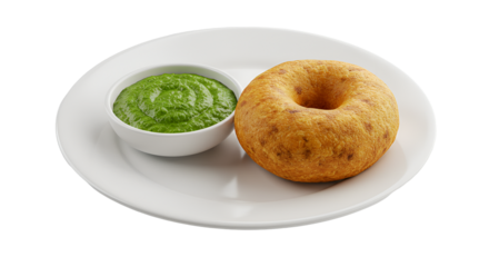  Crispy batata vada served with spicy chutney
