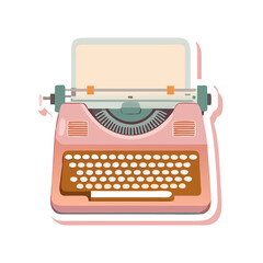 vintage typewriter with blank paper