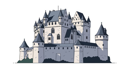 Obraz premium majestic fairytale castle illustration perfect for childrens books fantasy games and medievalthemed designs