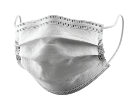 Health precautions amid pandemic global face mask medical safety, isolated on transparent background, png