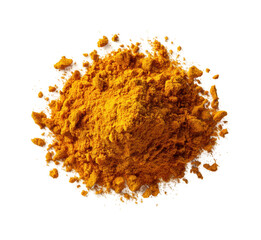 Spice production process turmeric powder kitchen food, isolated on transparent background, png