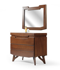 Bed dressing table isolated on white background