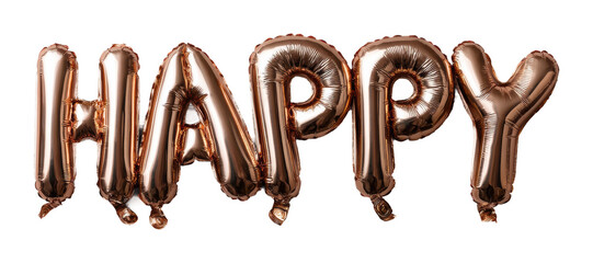 Celebration event with happy balloon decorations in bright, isolated on transparent background, png