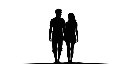silhouette of a couple holding hands representing young love romance and intimacy perfect for relationship blogs wedding invitations or romance novels