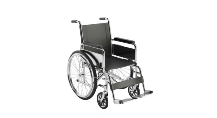 3d icon of a wheelchair isolated on transparent background, representing disability, accessibility, and medical assistance for individuals with mobility challenges