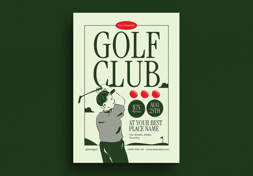 Retro Golf Club Event Flyer