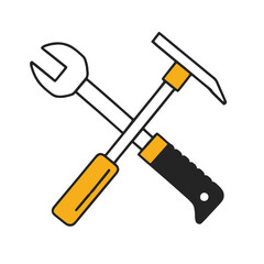 Essential tools for construction vector illustration