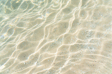 波によって海底に描かれた光の模様