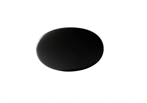 Black oval shape isolated on transparent background