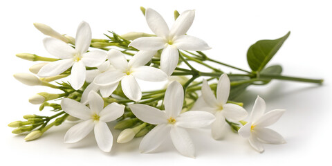 Obraz premium Jasmine flowers isolated on transparent background 