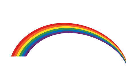 Vibrant rainbow arc with colorful bands creates a hopeful, positive atmosphere for diverse celebrations and inspiration. transparent png