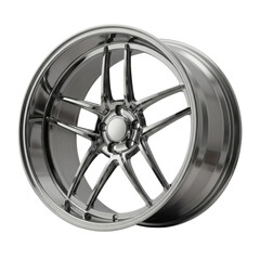 Obraz premium Polished Chrome Aftermarket Car Wheel Rim - High-Resolution Studio Shot