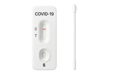 Covid-19 rapid test kit with transparent background