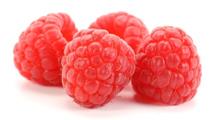 Close-up of fresh raspberries.