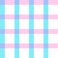Plaid seamless pattern in pastel colors. Madras design spring, summer holiday textile decorative. Vector check gingham pattern for fabric picnic blanket, tablecloth, dress or napkin.
