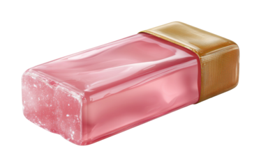 Refreshing pink soap bar bathroom product clean space top angle