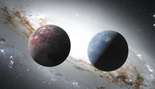 futuristic illustration of an exploding planet