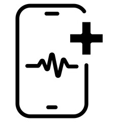 Obraz premium Digital healthcare icon. Vector illustration 