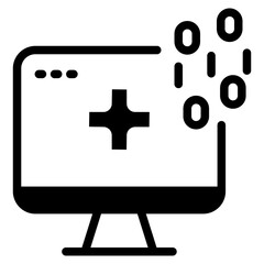 Digital healthcare icon. Vector illustration	