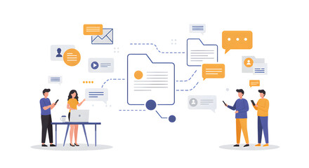 Digital Communication and Information Flow with People Interacting