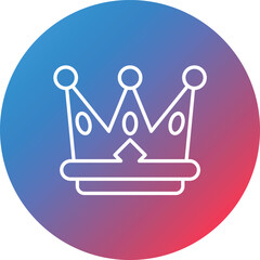 Game Reward Line Gradient Circle Background Icon