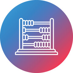 Abacus Line Gradient Circle Background Icon