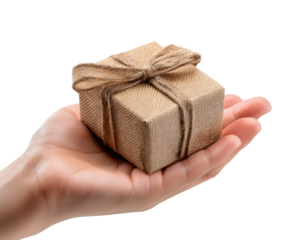 Gift package presentation hand gift-wrapping