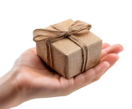 Gift package presentation hand gift-wrapping