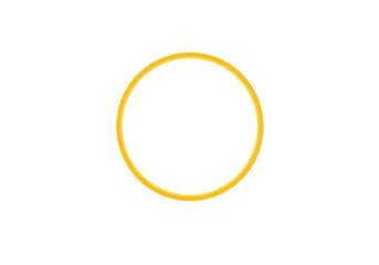 Yellow circle isolated on transparent background